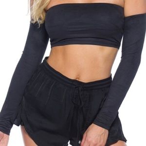 Off the shoulder crop top